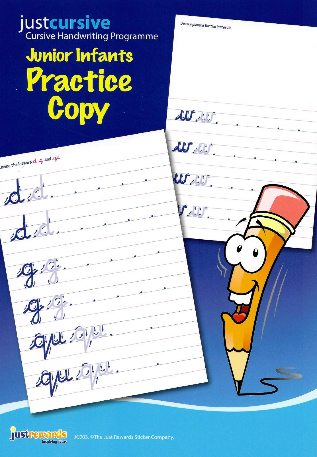 Just Cursive - Handwriting - Junior Infants (Book and Practice Copy Set) by Just Rewards on Schoolbooks.ie
