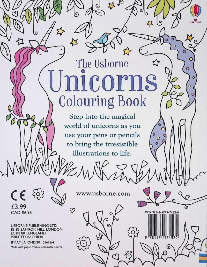Unicorns Colouring Book by Usborne Publishing Ltd on Schoolbooks.ie