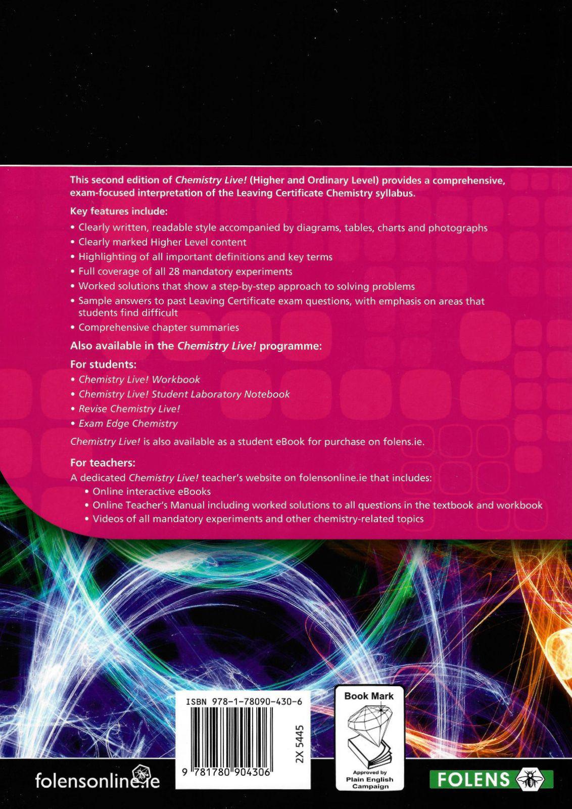 ■ Chemistry Live! - Textbook & Workbook - Set - 2nd / Old Edition (2014) by Folens on Schoolbooks.ie