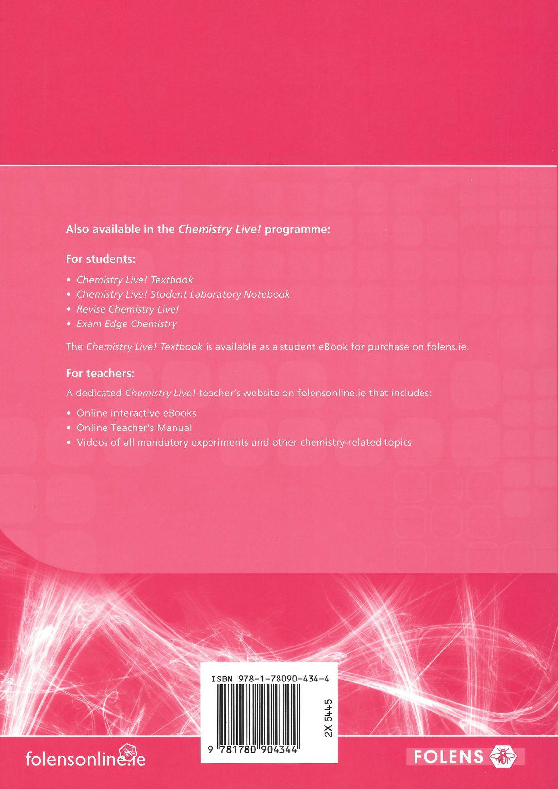 ■ Chemistry Live! - Workbook Only - 2nd / Old Edition (2014) by Folens on Schoolbooks.ie