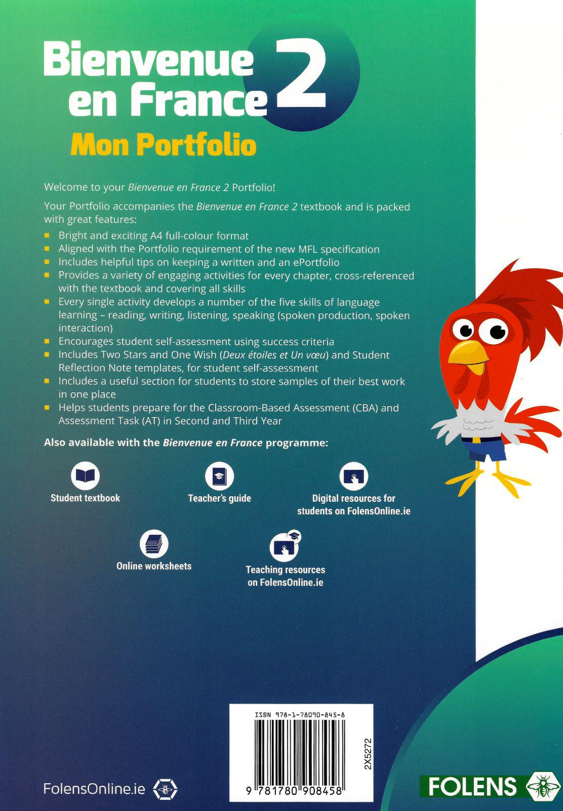 Bienvenue en France 2 - Portfolio - 4th Edition by Folens on Schoolbooks.ie