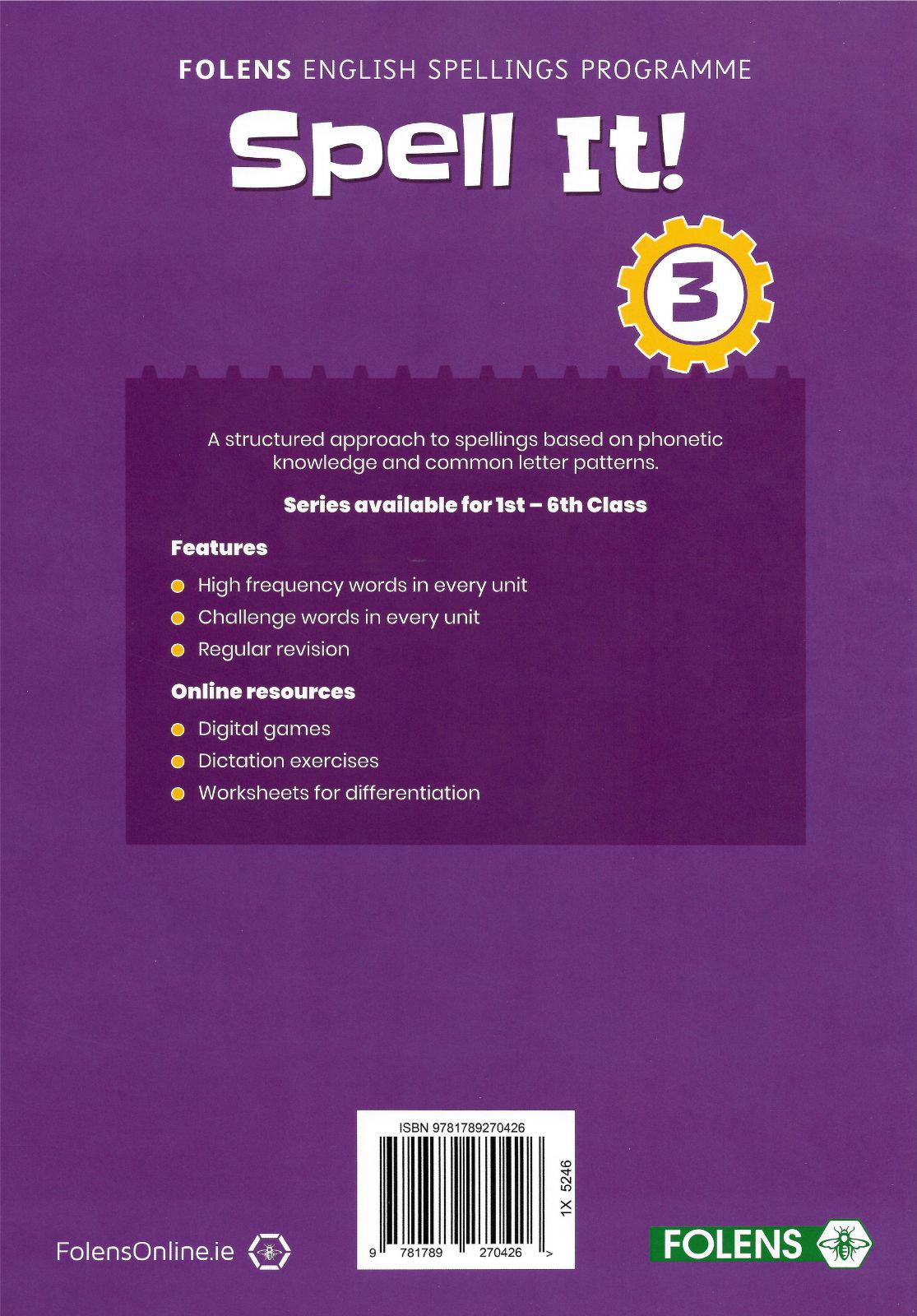 ■ Spell It! 3rd Class by Folens on Schoolbooks.ie