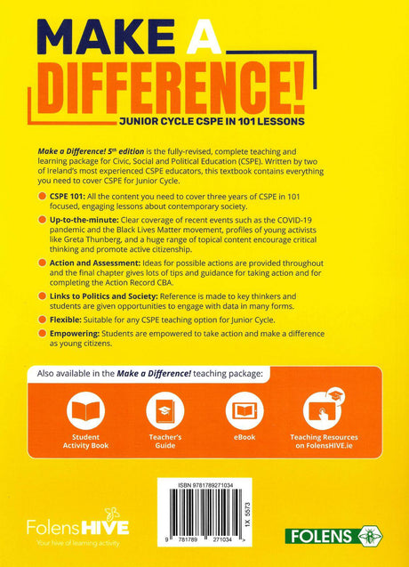 ■ Make a Difference! - Textbook & Workbook Set - 5th / Old Edition (2021) by Folens on Schoolbooks.ie