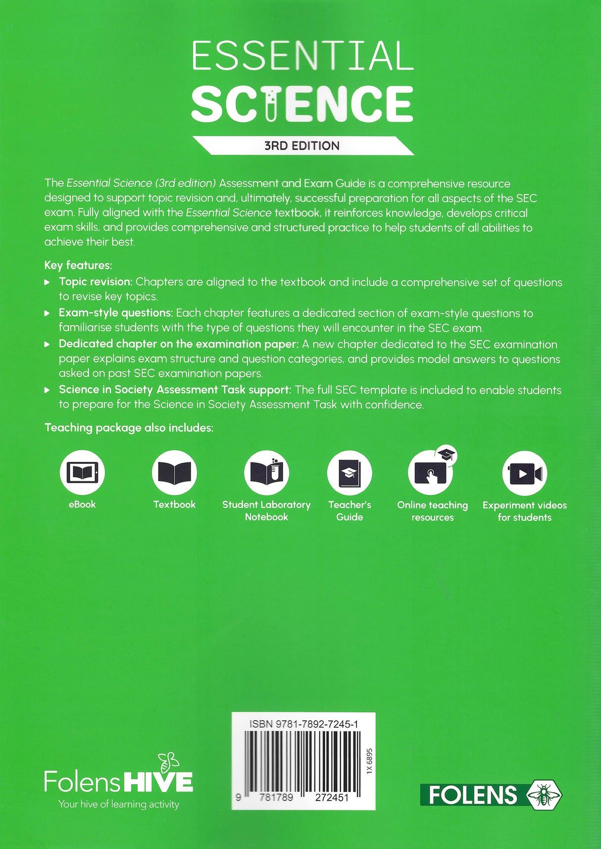 ■ Essential Science - Assessment and Exam Guide Only - 3rd / New Edition (2025) by Folens on Schoolbooks.ie
