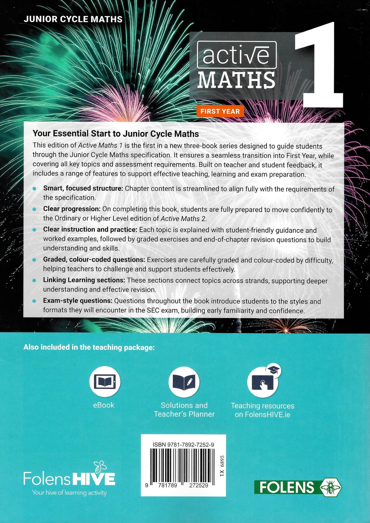 Active Maths 1 - 1st Year Only Textbook - 3rd / New Edition (2025) by Folens on Schoolbooks.ie