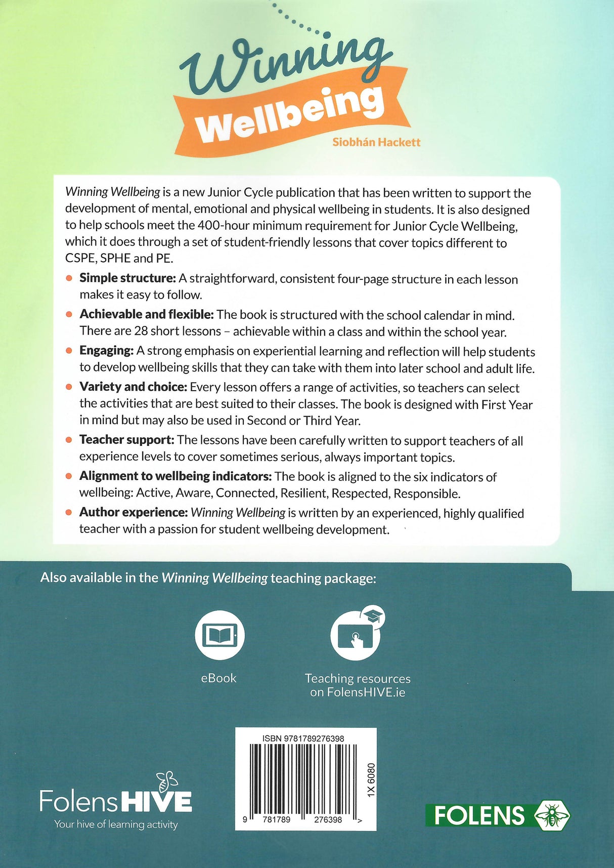 Winning Wellbeing Workbook by Folens on Schoolbooks.ie