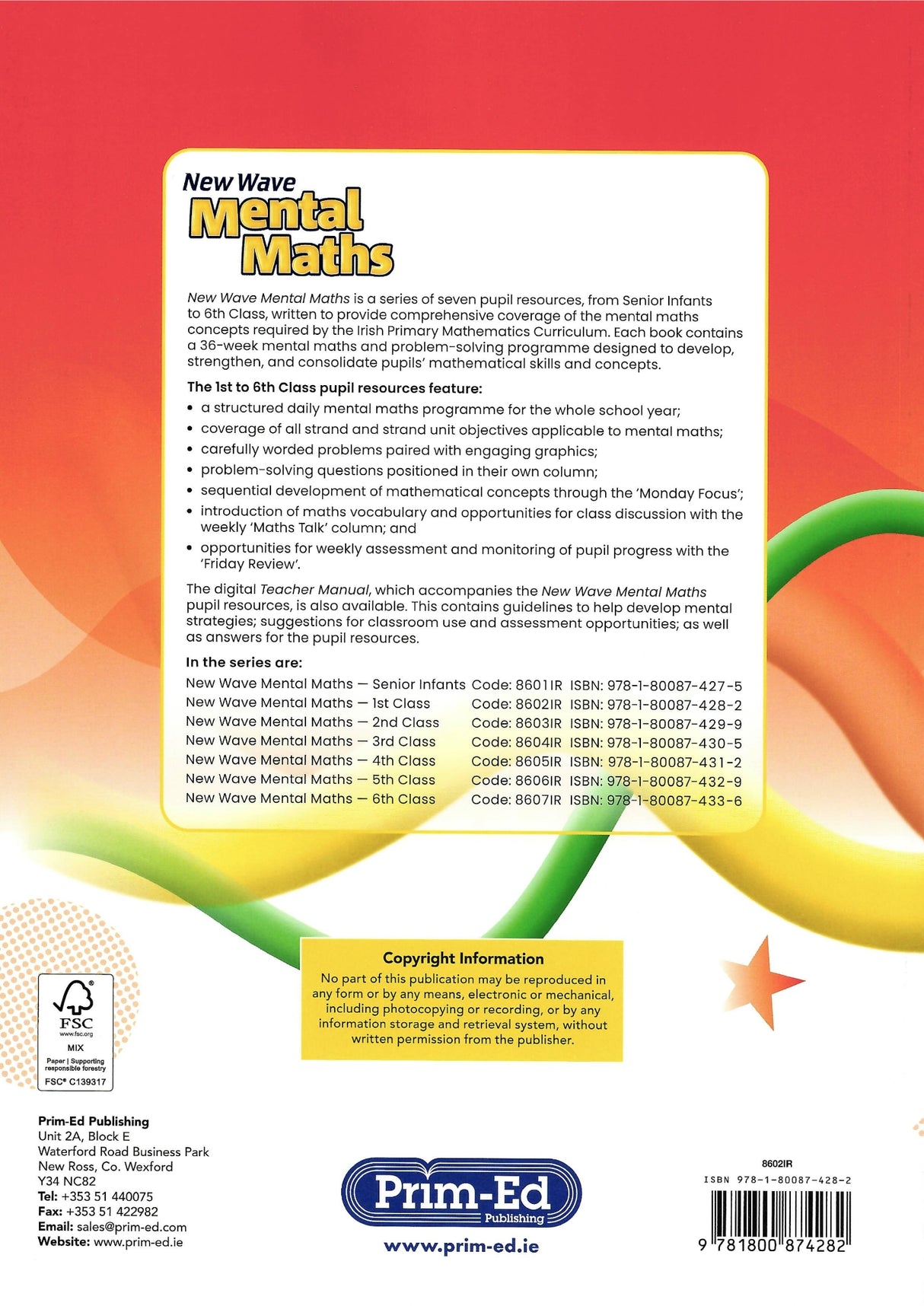 New Wave Mental Maths - 1st Class - New Edition (2025) by Prim-Ed Publishing on Schoolbooks.ie