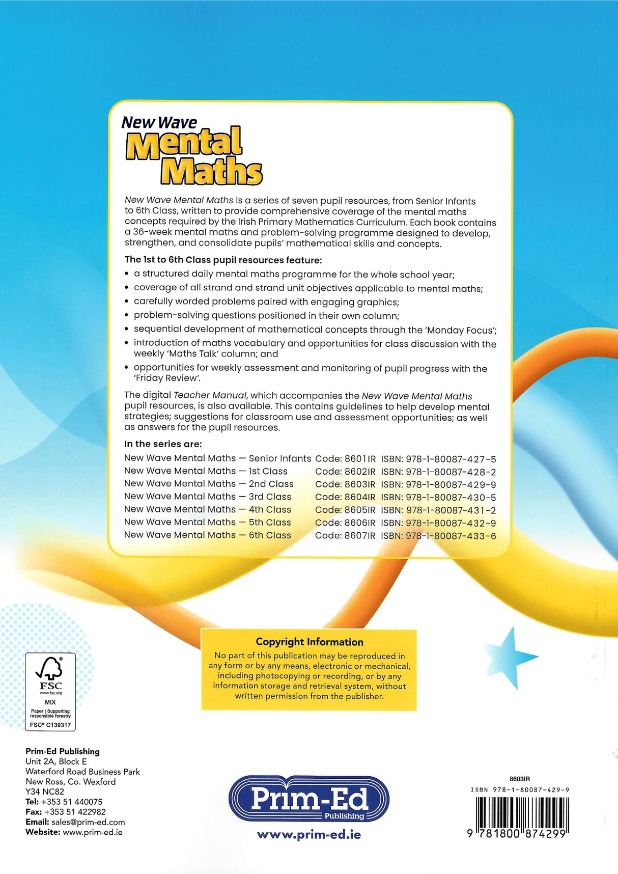 New Wave Mental Maths - 2nd Class - New Edition (2025) by Prim-Ed Publishing on Schoolbooks.ie