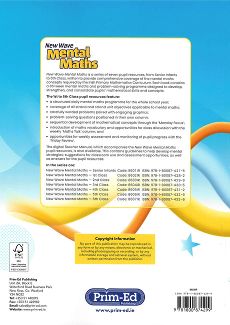 New Wave Mental Maths - 2nd Class - New Edition (2025) by Prim-Ed Publishing on Schoolbooks.ie