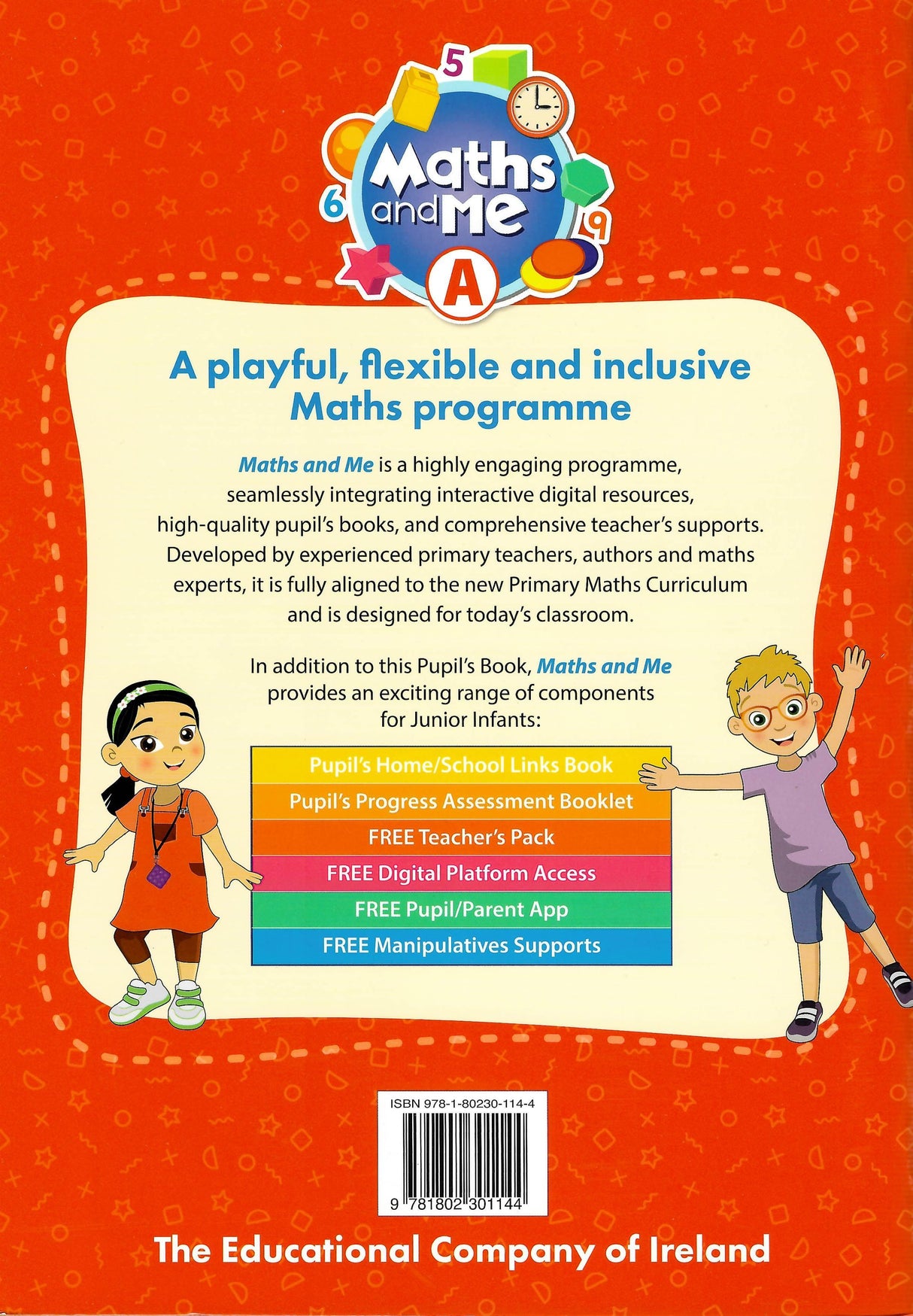 Maths and Me A - Pupils Book & Home School Links Book & Progress Assessment Booklet - Set - Junior Infants by Edco on Schoolbooks.ie