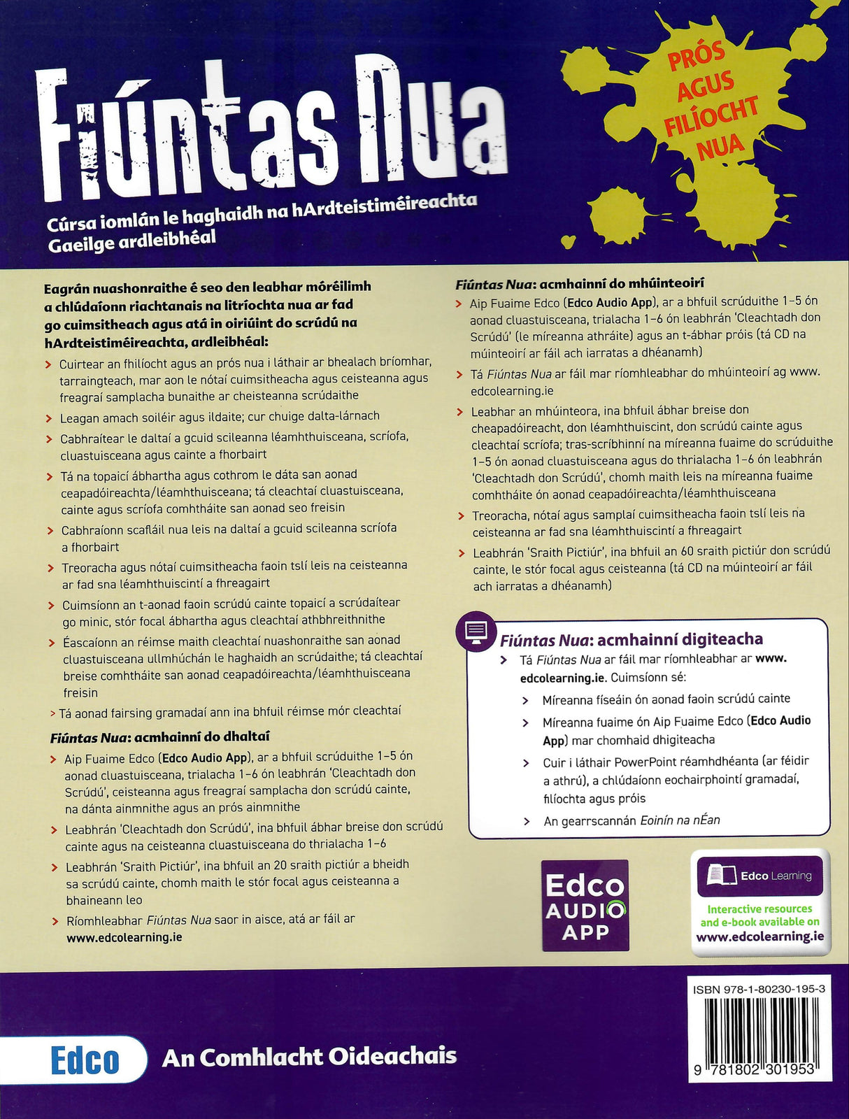 Fiúntas Nua - Pack - 3rd / New Edition (2025) by Edco on Schoolbooks.ie
