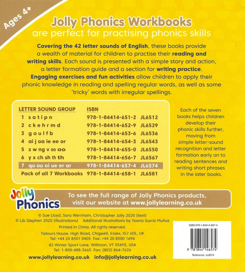 Jolly Phonics Workbook 7 - Pre Cursive Letters by Jolly Learning Ltd on Schoolbooks.ie