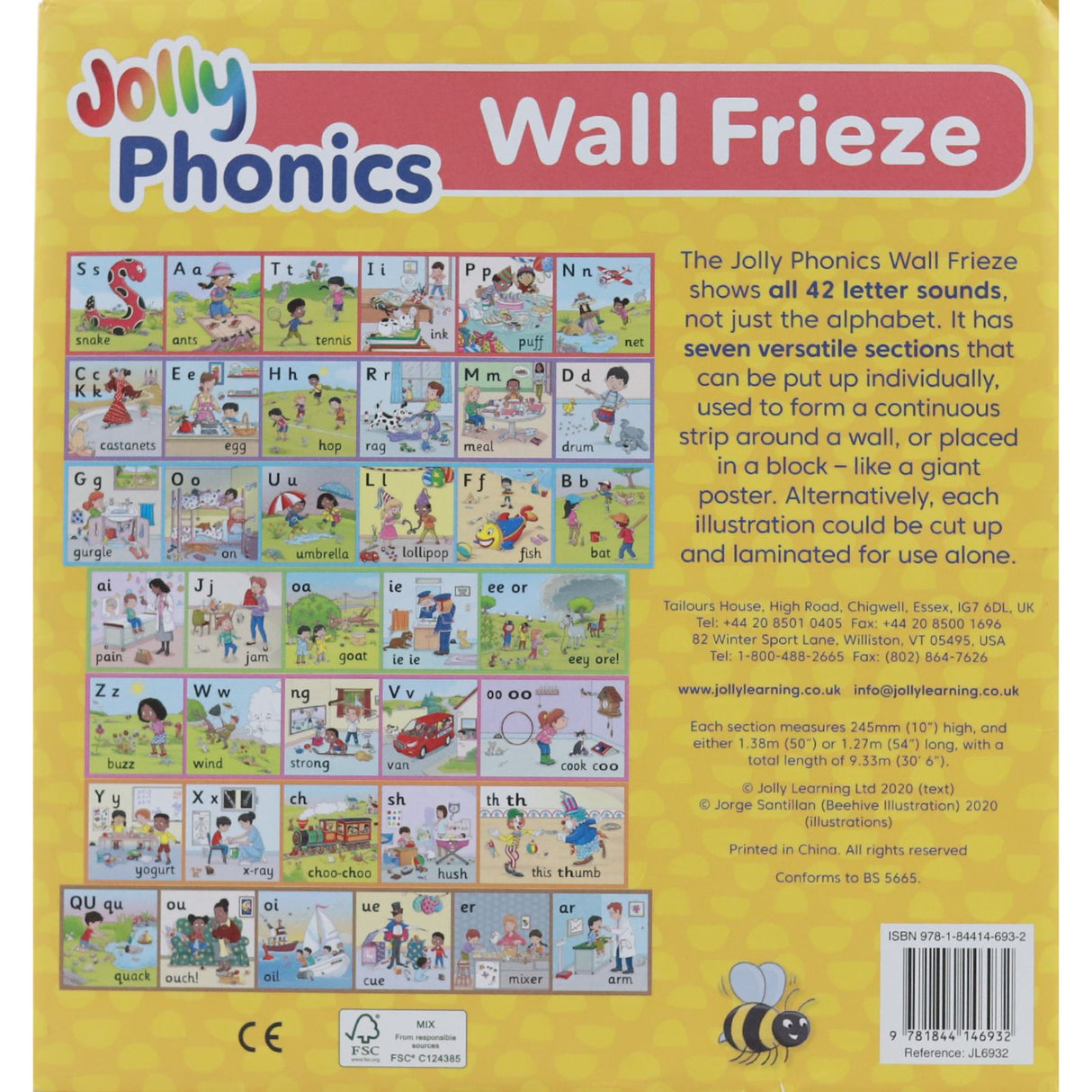 Jolly Phonics Wall Frieze - Pre-Cursive Letters by Jolly Learning Ltd on Schoolbooks.ie