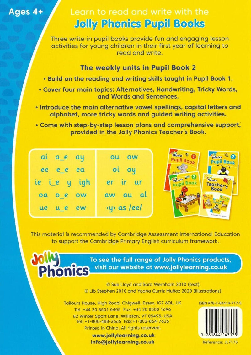 Jolly Phonics Pupil Book 2 - in Precursive Letters (Colour) by Jolly Learning Ltd on Schoolbooks.ie