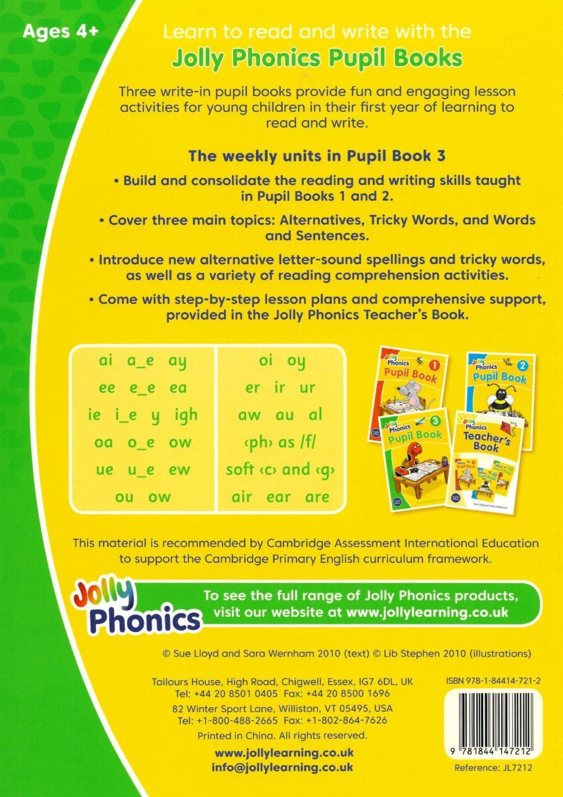 Jolly Phonics Pupil Book 3 - in Print Letters (Colour) by Jolly Learning Ltd on Schoolbooks.ie