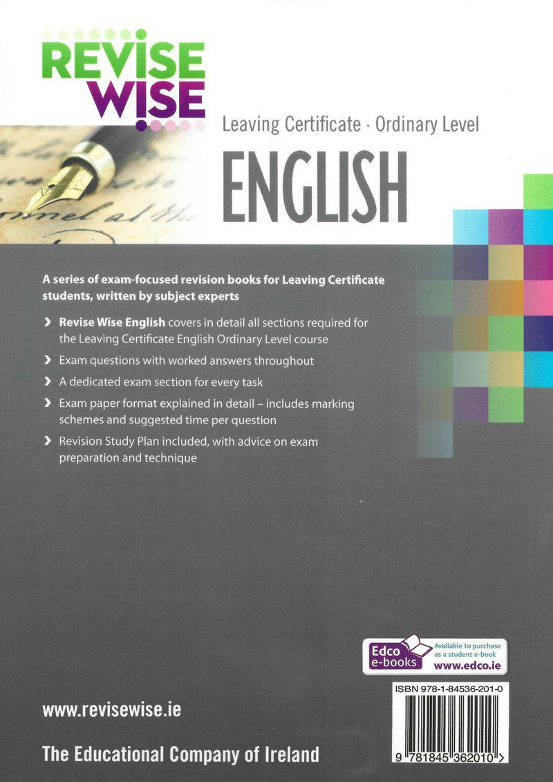 Revise Wise - Leaving Cert - English - Ordinary Level by Edco on Schoolbooks.ie
