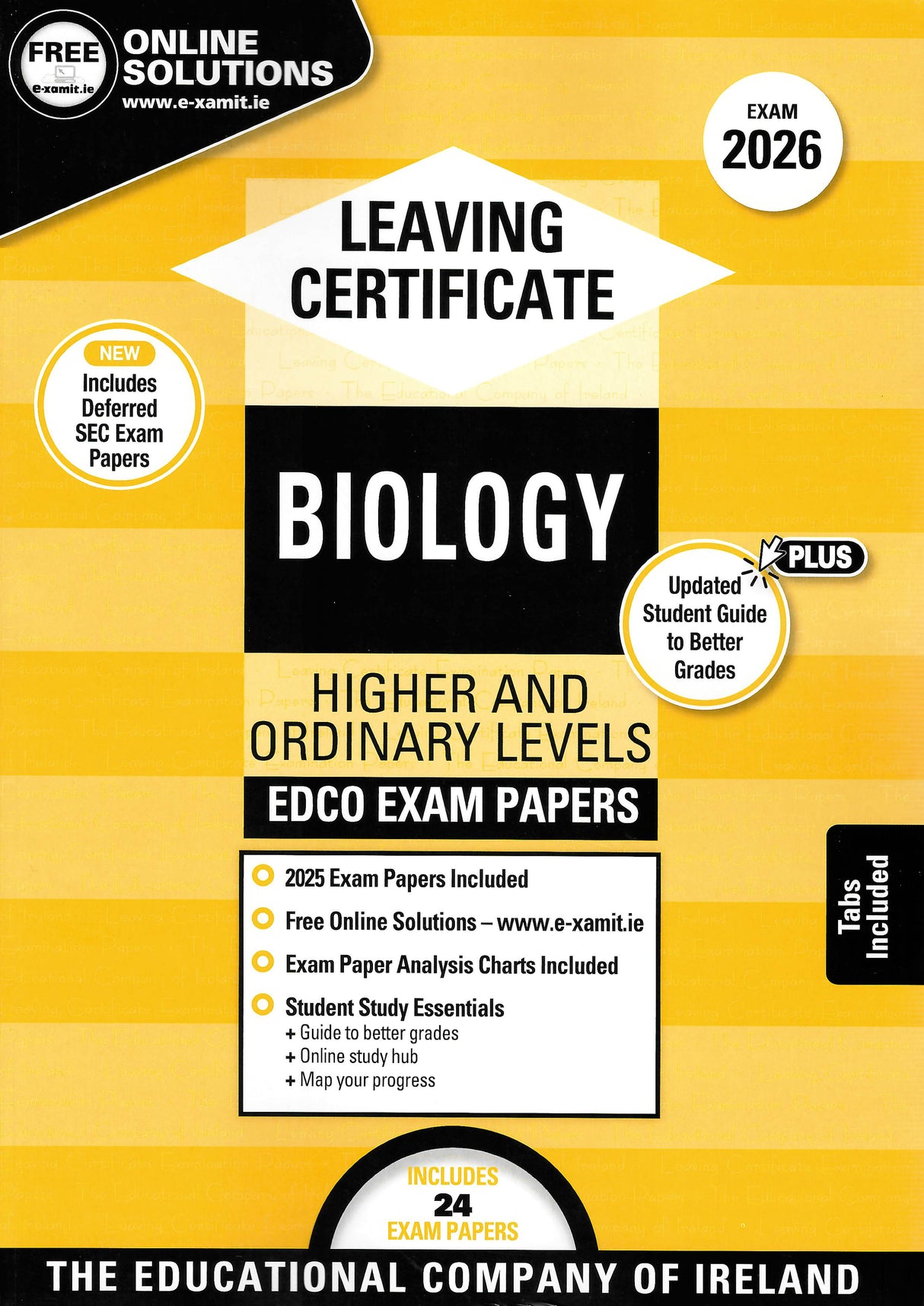 Exam Papers - Leaving Cert - Biology - Higher & Ordinary Levels - Exam 2026 by Edco on Schoolbooks.ie