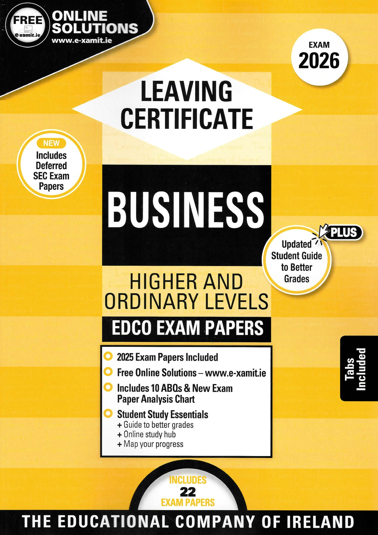Exam Papers - Leaving Cert - Business - Higher & Ordinary Levels - Exam 2026 by Edco on Schoolbooks.ie