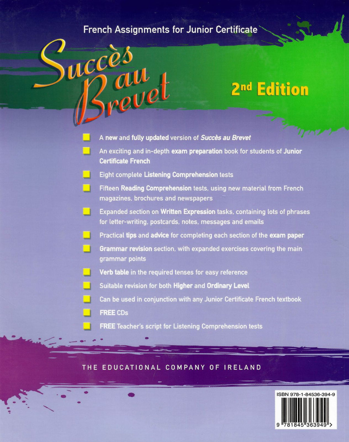 ■ Succes au Brevet (Incl 2 CD's) - 2nd Edition by Edco on Schoolbooks.ie