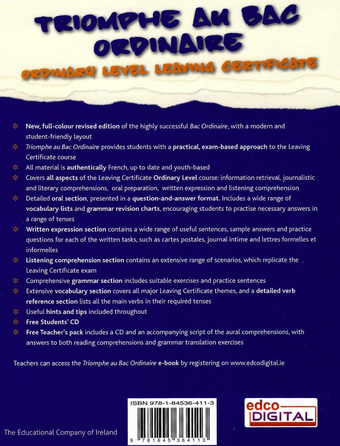 Triomphe au Bac Ordinaire by Edco on Schoolbooks.ie