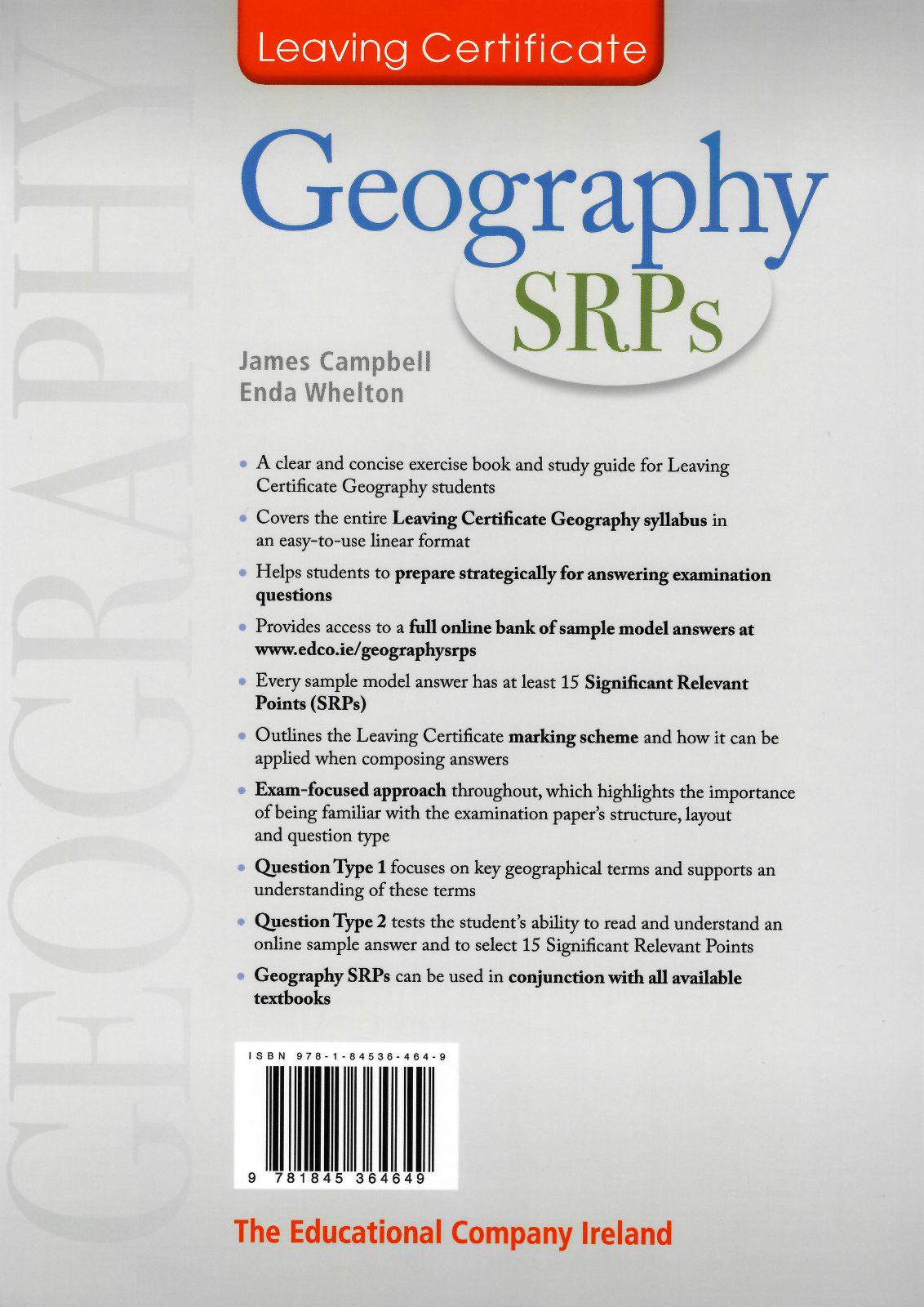 ■ Leaving Certificate Geography SRP's by Edco on Schoolbooks.ie