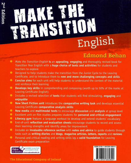 Make the Transition - English - 2nd Edition by Edco on Schoolbooks.ie