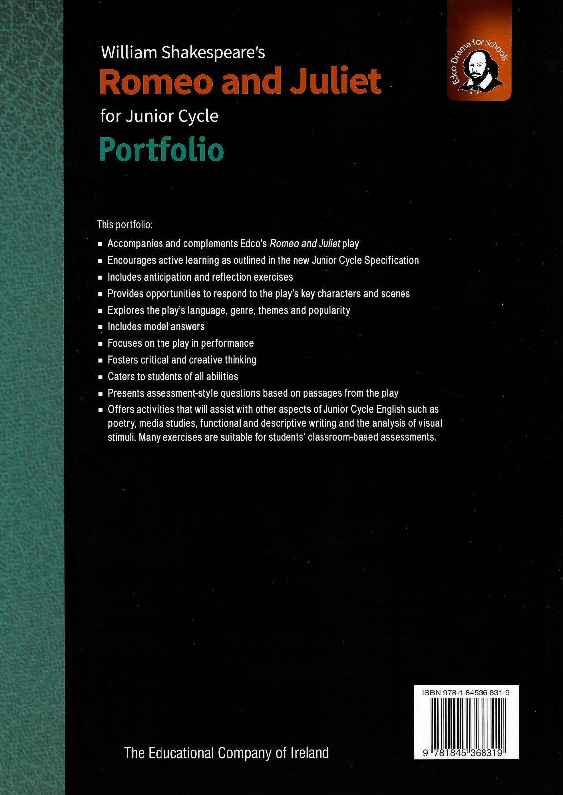 Romeo and Juliet (Includes Portfolio Book) by Edco on Schoolbooks.ie
