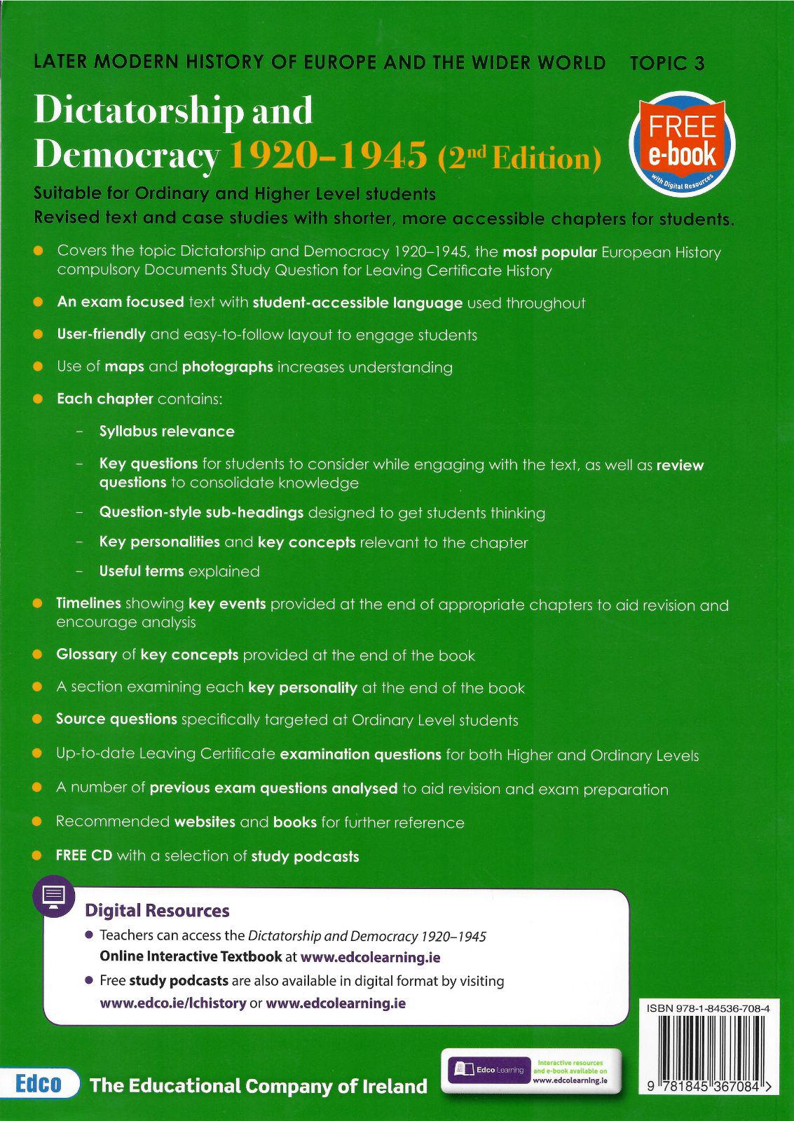 ■ Dictatorship and Democracy 1920-1945 - 2nd Edition by Edco on Schoolbooks.ie