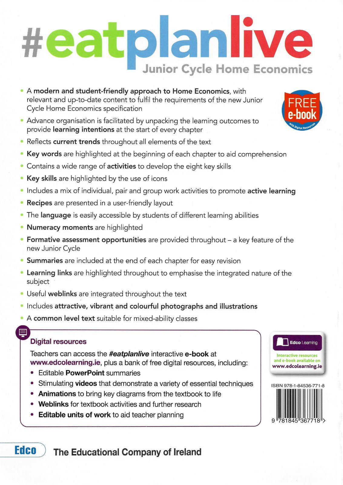 ■ Eat Plan Live - Textbook & Workbook Set by Edco on Schoolbooks.ie