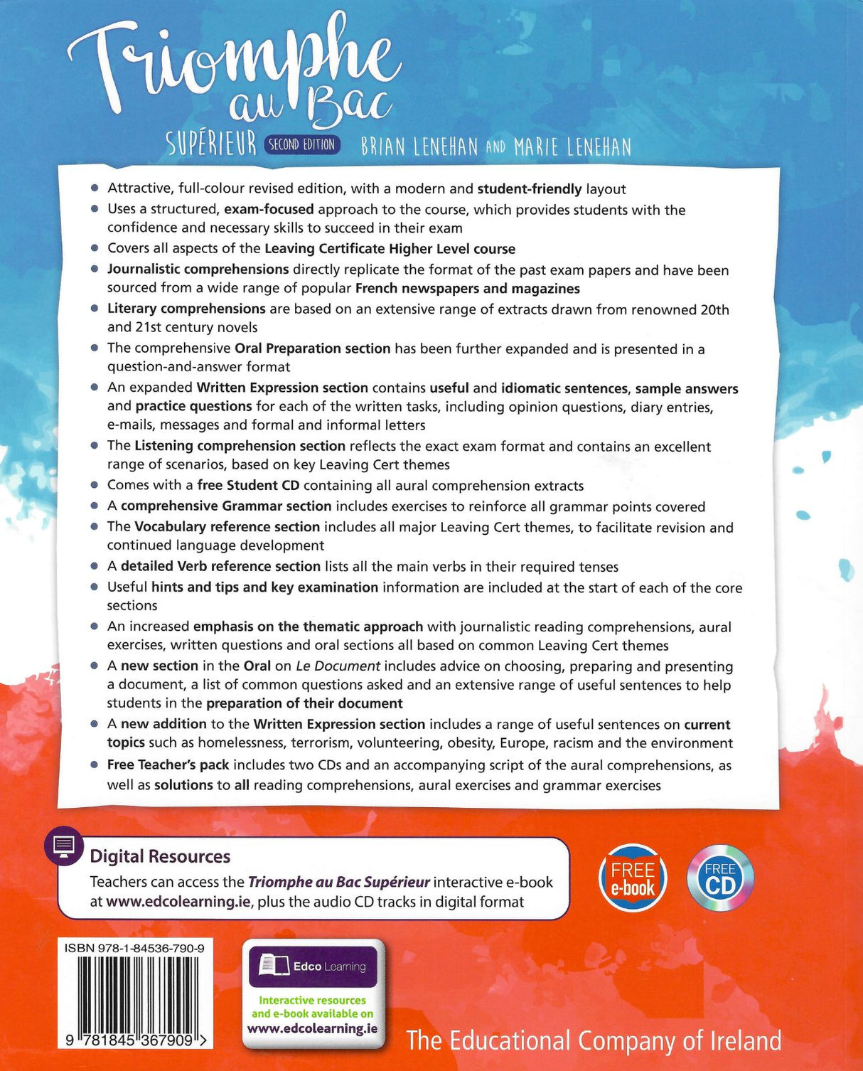 Triomphe au Bac - Supérieur - 2nd / New Edition (2018) by Edco on Schoolbooks.ie