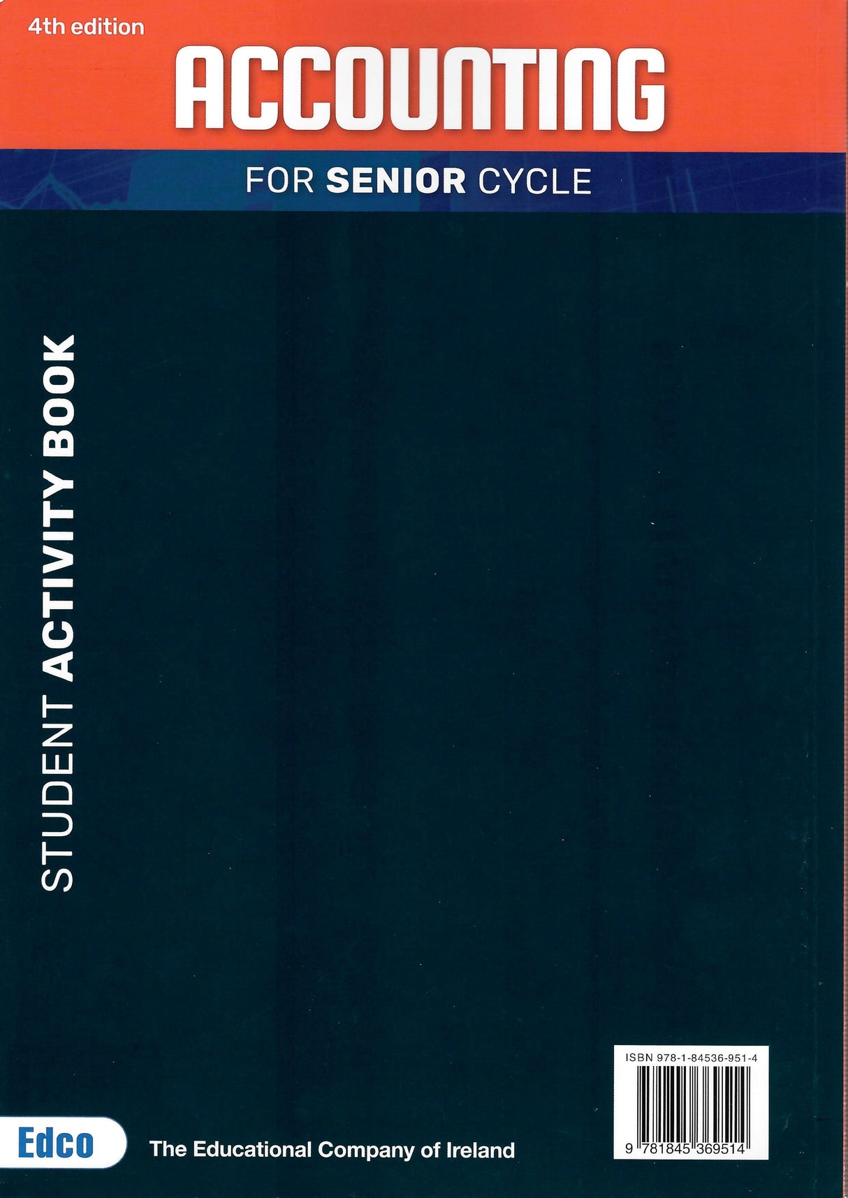 Accounting for Senior Cycle - Student Activity Book Only - 4th / New Edition (2021) by Edco on Schoolbooks.ie