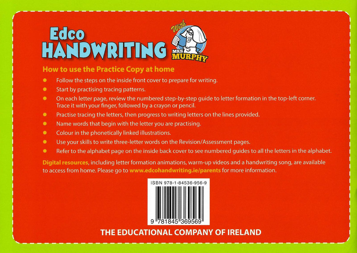 Handwriting A - Pre-cursive with practice copy - Junior Infants by Edco on Schoolbooks.ie