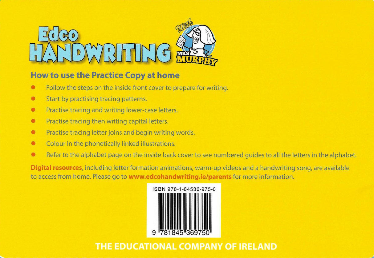 Handwriting B - Cursive with practice copy - Senior Infants by Edco on Schoolbooks.ie