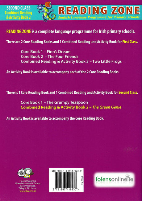 Reading Zone - The Green Genie Reading & Activity Book by Folens on Schoolbooks.ie