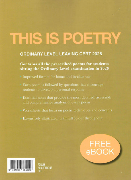 This Is Poetry 2026 - Ordinary Level by Forum Publications on Schoolbooks.ie