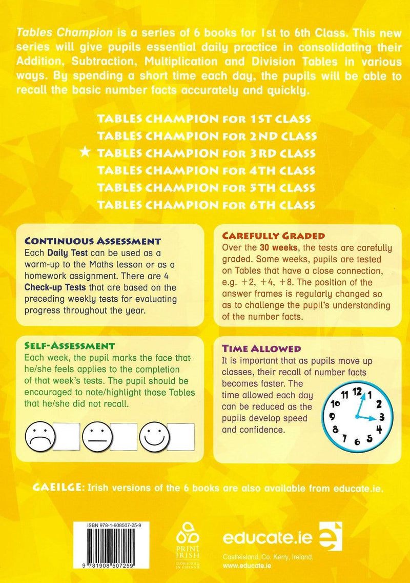 Tables Champion 3 by Educate.ie on Schoolbooks.ie