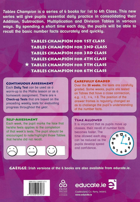 Tables Champion 5 by Educate.ie on Schoolbooks.ie