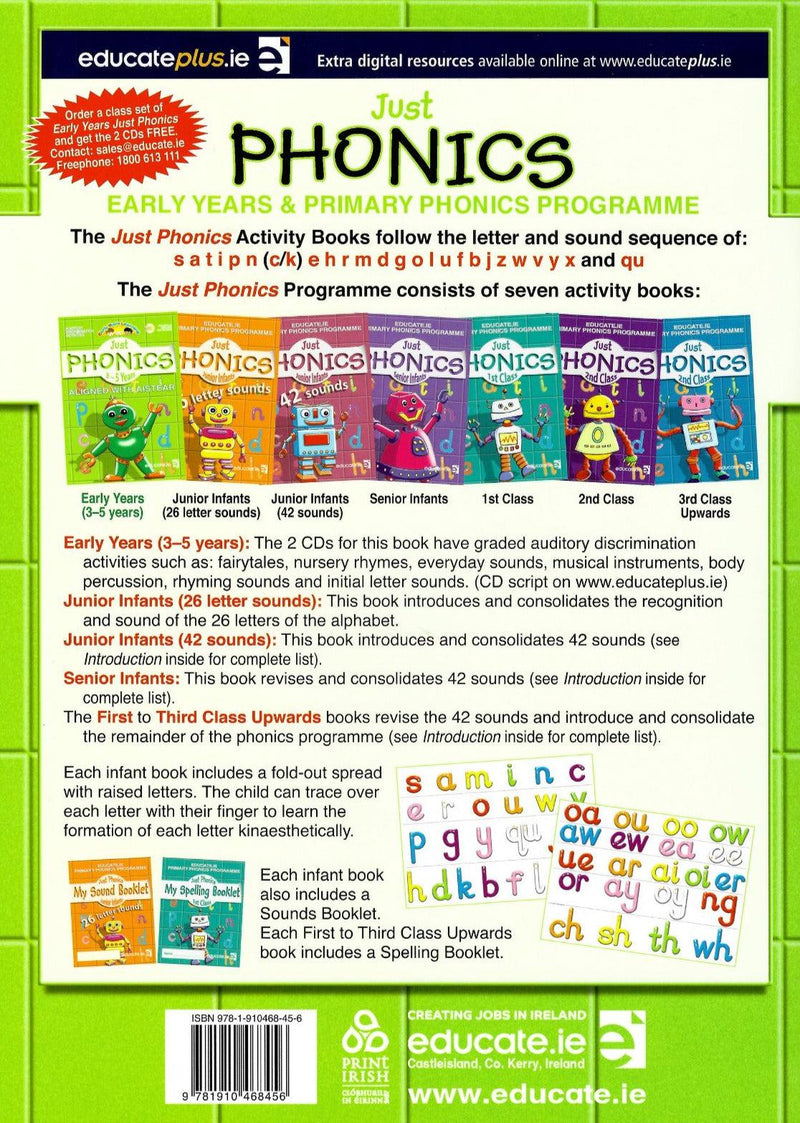 Just Phonics Early Years Learning (3-5years) by Educate.ie on Schoolbooks.ie