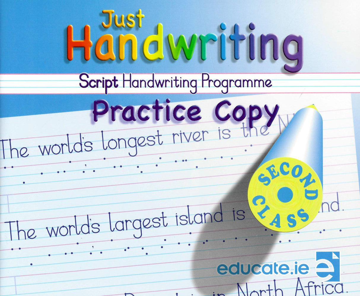 Just Handwriting - 2nd Class - Script Style by Educate.ie on Schoolbooks.ie
