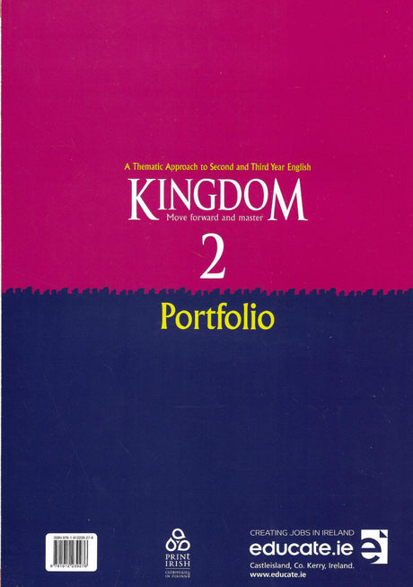 ■ Kingdom 2 - Portfolio Book Only - 1st / Old Edition (2018) by Educate.ie on Schoolbooks.ie