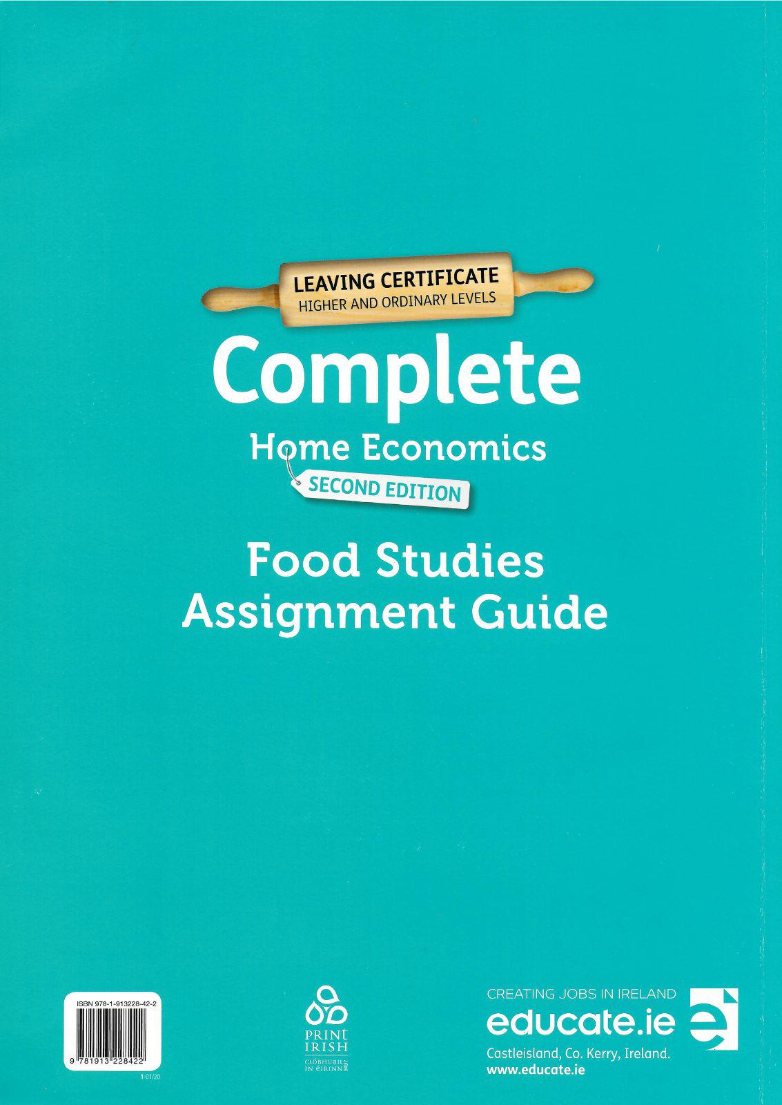 Complete Home Economics - 2nd / New Edition (2020) - Food Studies Assignment Guide Only by Educate.ie on Schoolbooks.ie