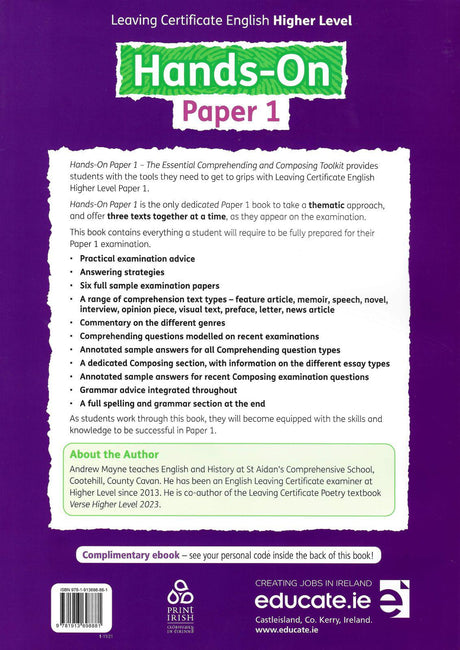 Hands-on - Leaving Certificate - Higher Lever - Paper 1 by Educate.ie on Schoolbooks.ie