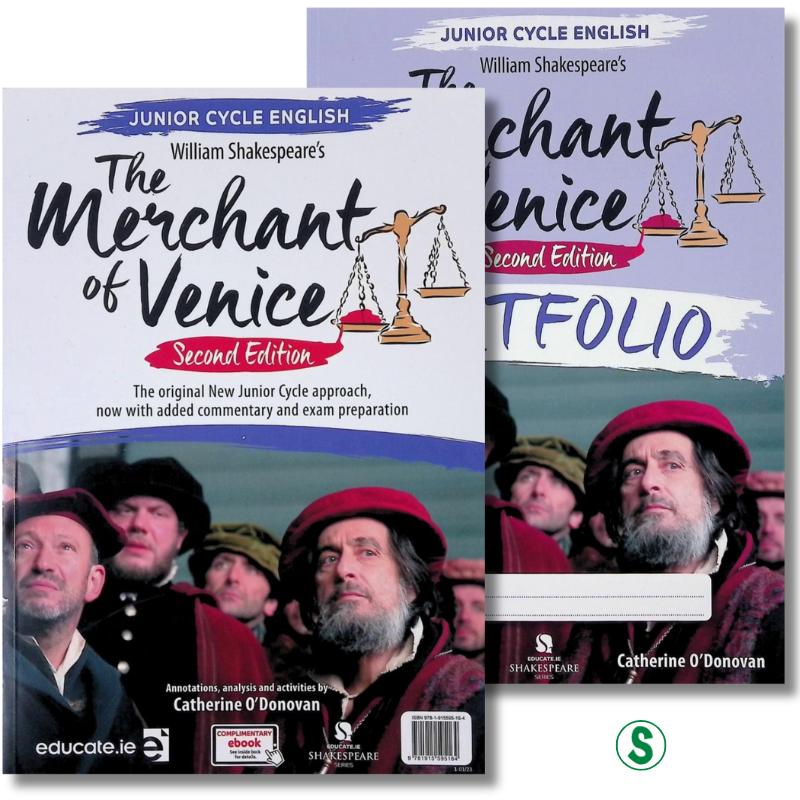 The Merchant of Venice Textbook & Portfolio Book - 2nd / New Edition (2023) by Educate.ie on Schoolbooks.ie