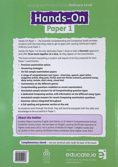 Hands-on - Leaving Certificate - Ordinary Lever - Paper 1 by Educate.ie on Schoolbooks.ie