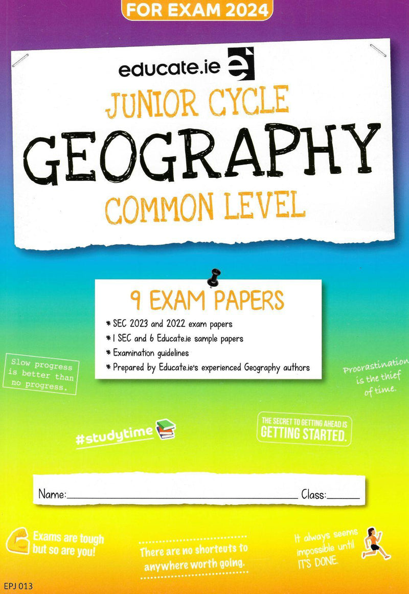 Educate.ie - Exam Papers - Junior Cycle - Geography - Common Level - Exam 2024 by Educate.ie on Schoolbooks.ie