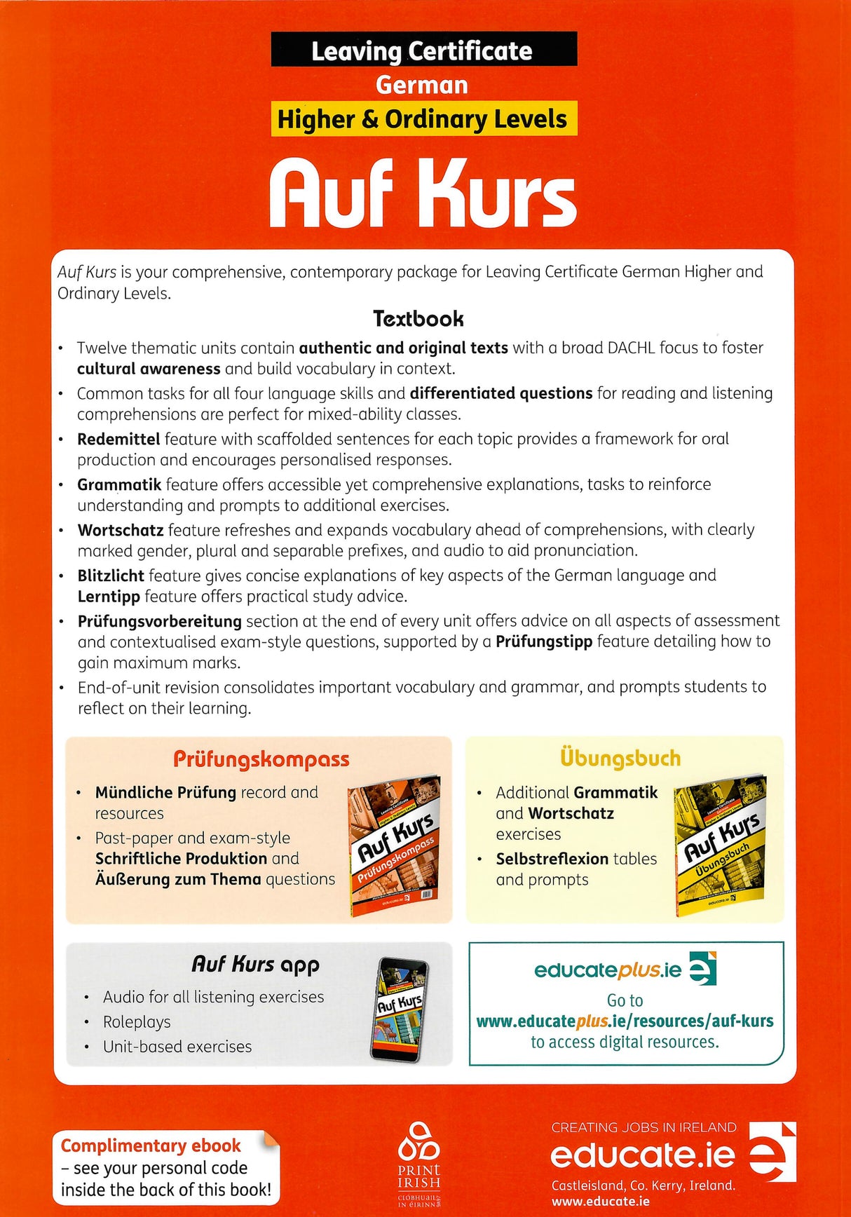 Auf Kurs - Textbook & Prüfungskompass/Übungsbuch - Set by Educate.ie on Schoolbooks.ie