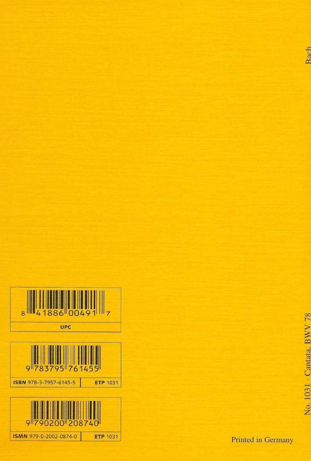 Cantata No. 78: Jesus, by Thy Cross and Passion by The Sound Shop Ltd on Schoolbooks.ie