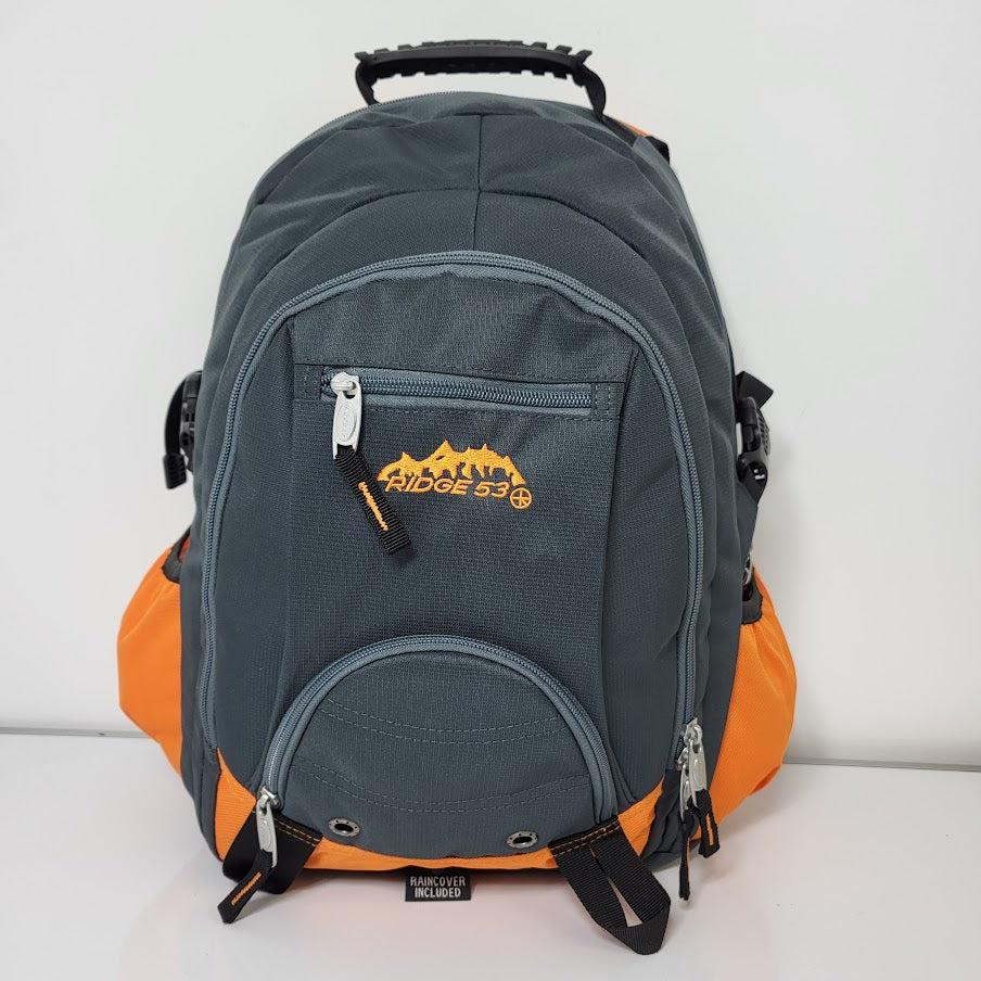 Ridge 53 - Bolton Backpack - Grey and Orange by Ridge 53 on Schoolbooks.ie