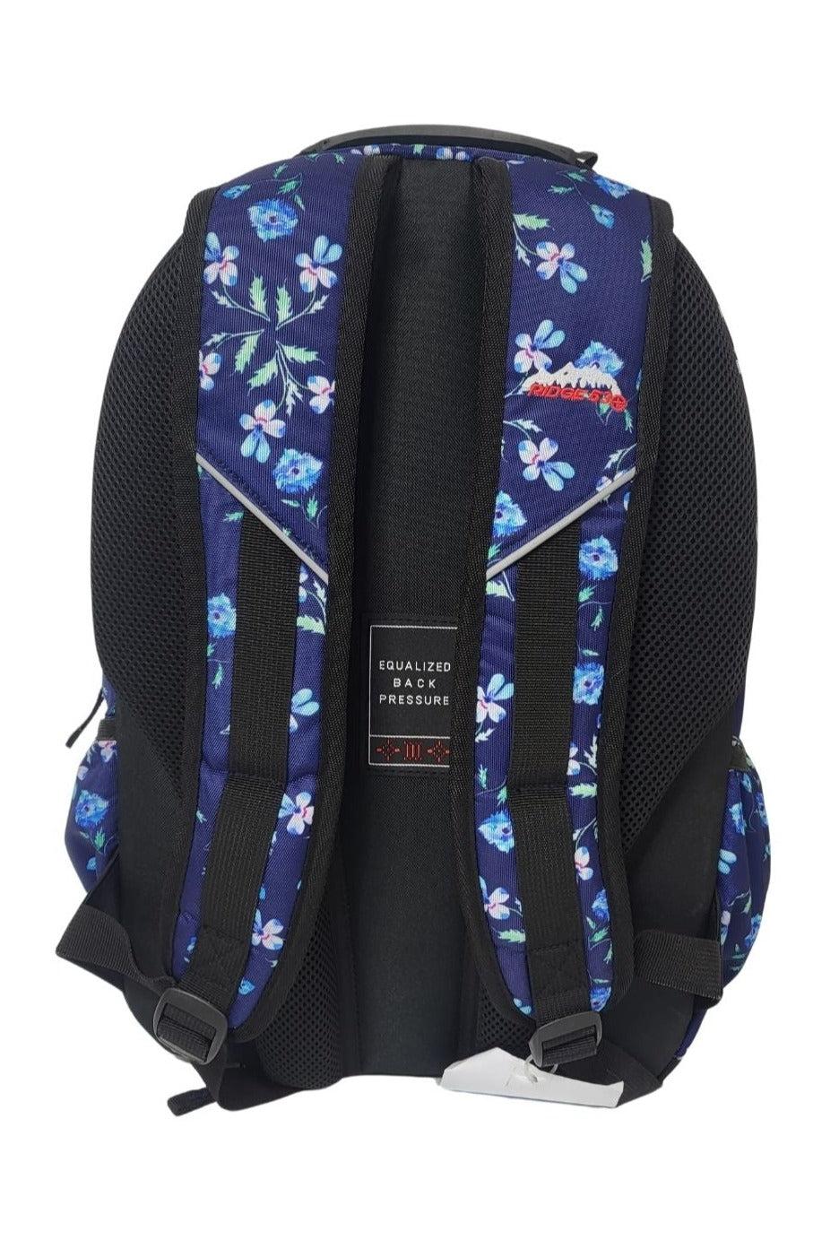 Ridge 53 - Abbey Backpack - Sophia - Blue Flower by Ridge 53 on Schoolbooks.ie