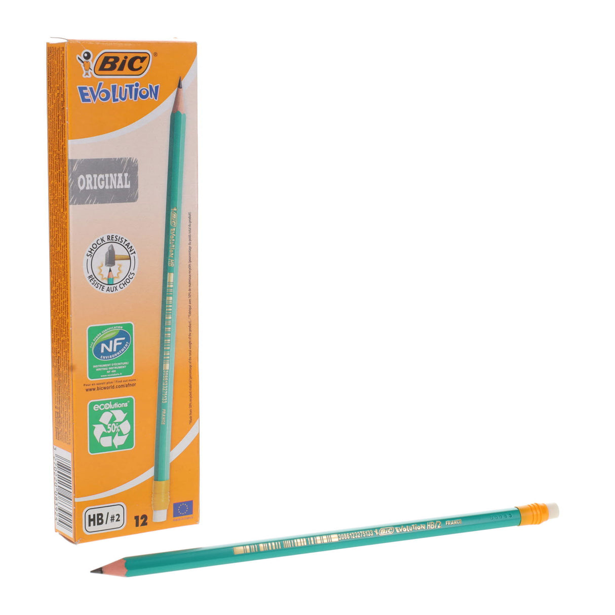 BIC - Evolution Eco - HB - Rubber Tipped Pencils
